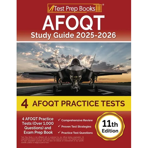 AFOQT Study Guide 2025-2026: 4 AFOQT Practice Tests (Over 1,000 Questions) and Exam Prep Book [11th Edition] - Paperback