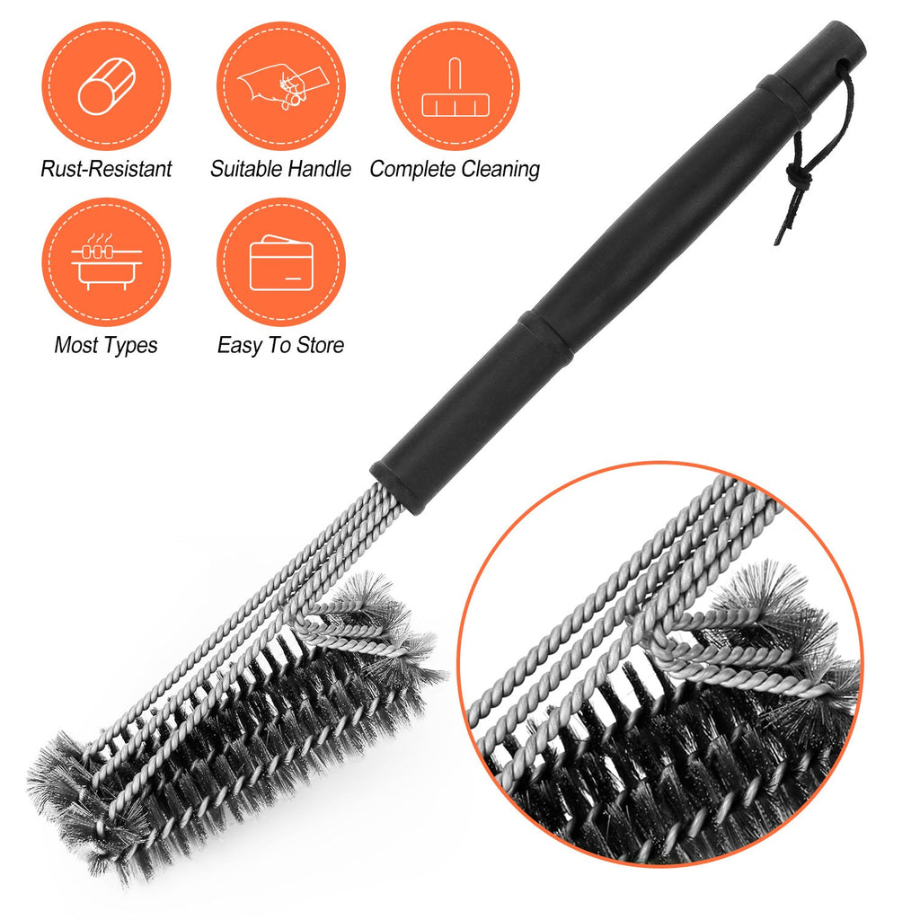 Grill Cleaning Brush with Stainless Steel Handle