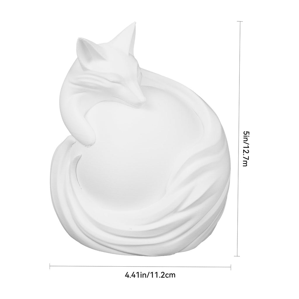 3D Printed Fox Ambient Table Lamp, Warm Glow Decorative Night Light, Sculptural Fox Desk Lamp For Bedroom Bookshelf Home Decor