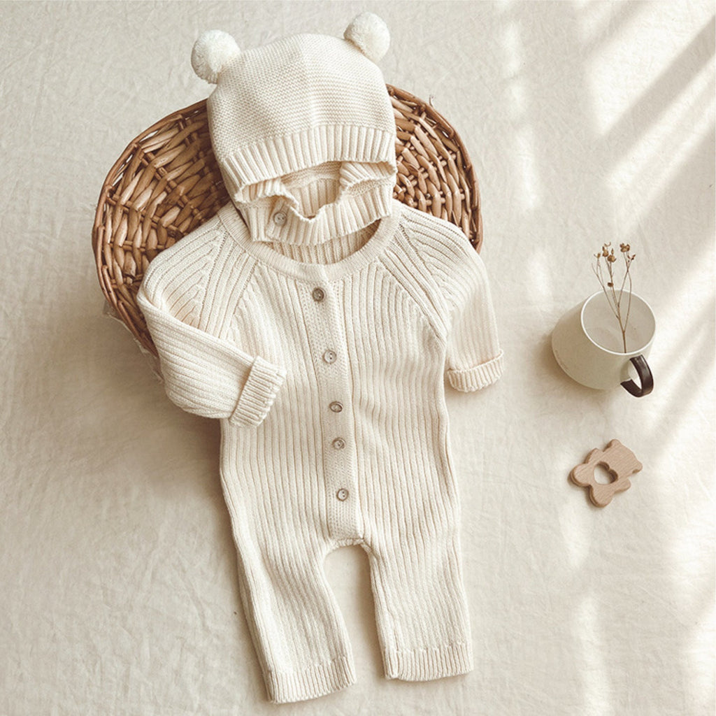 Children's Fart Clothes Romper With Bear Hat