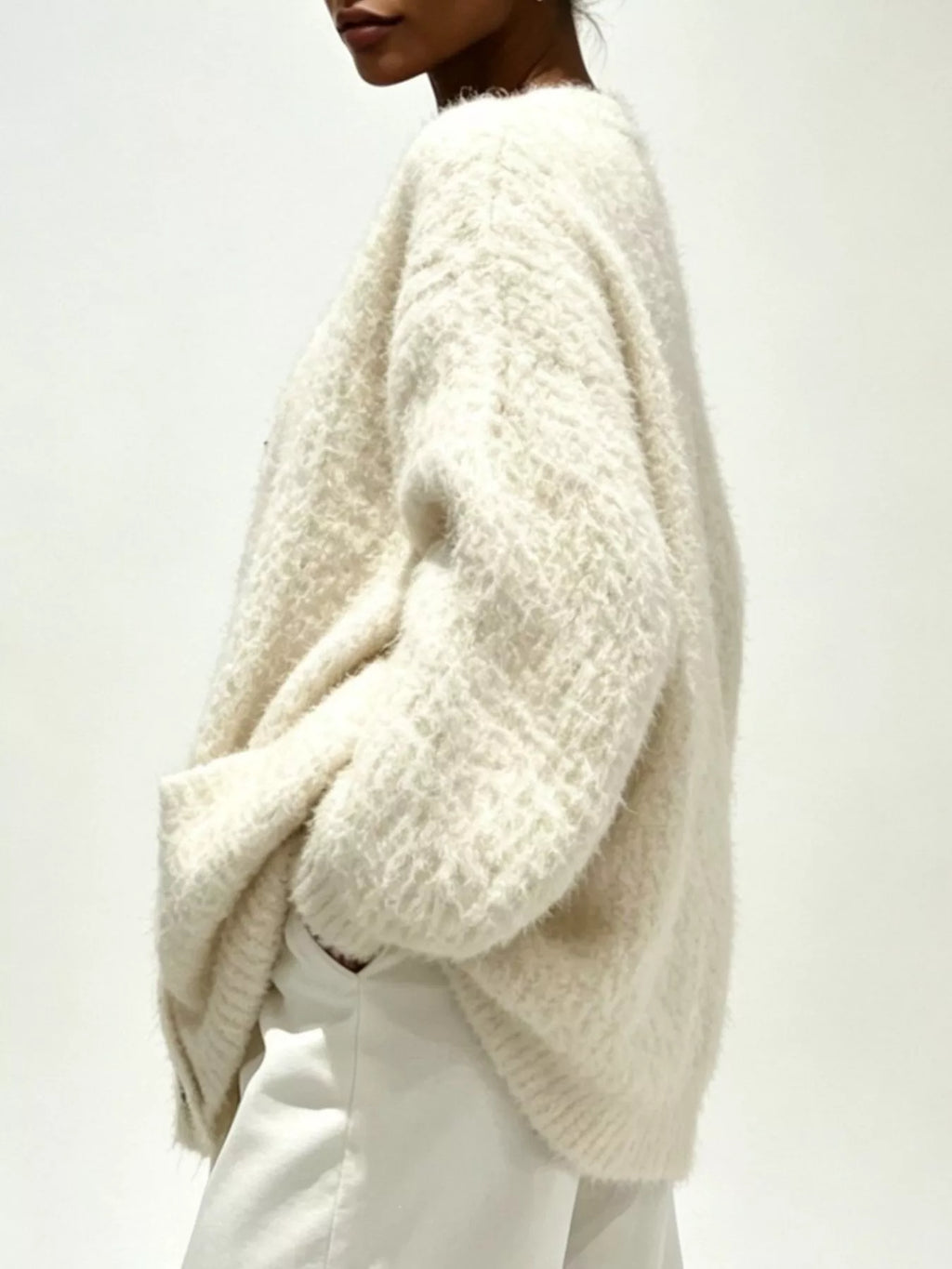 Full Size V-Neck Button-Down Cardigan Plus Size