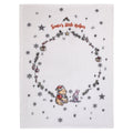 Disney Winnie the Pooh and Piglet White, Red, and Green Christmas Holiday Wreath "Santa's Little Helper" Photo Op Super Soft Baby Blanket
