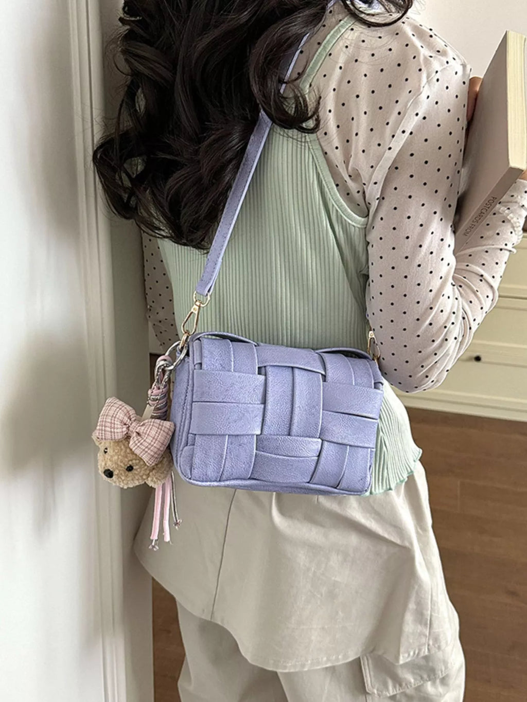 Woven Texture Crossbody Bag