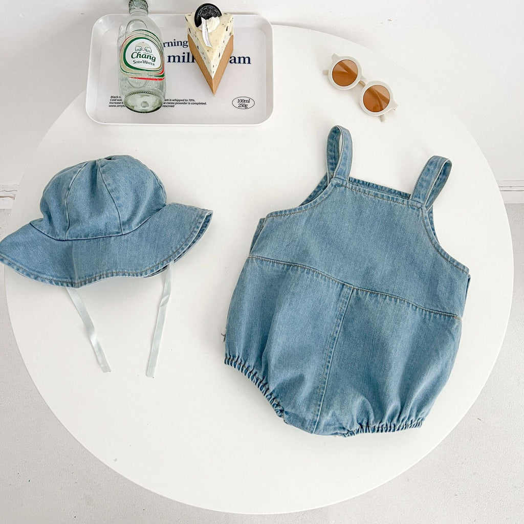 Korean-style Baby Denim Suspender Bib Overalls