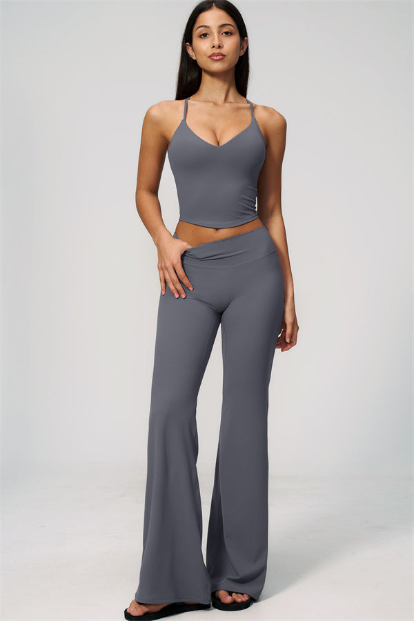 The Zura Tank Top Flared Leggings 2-Piece Set