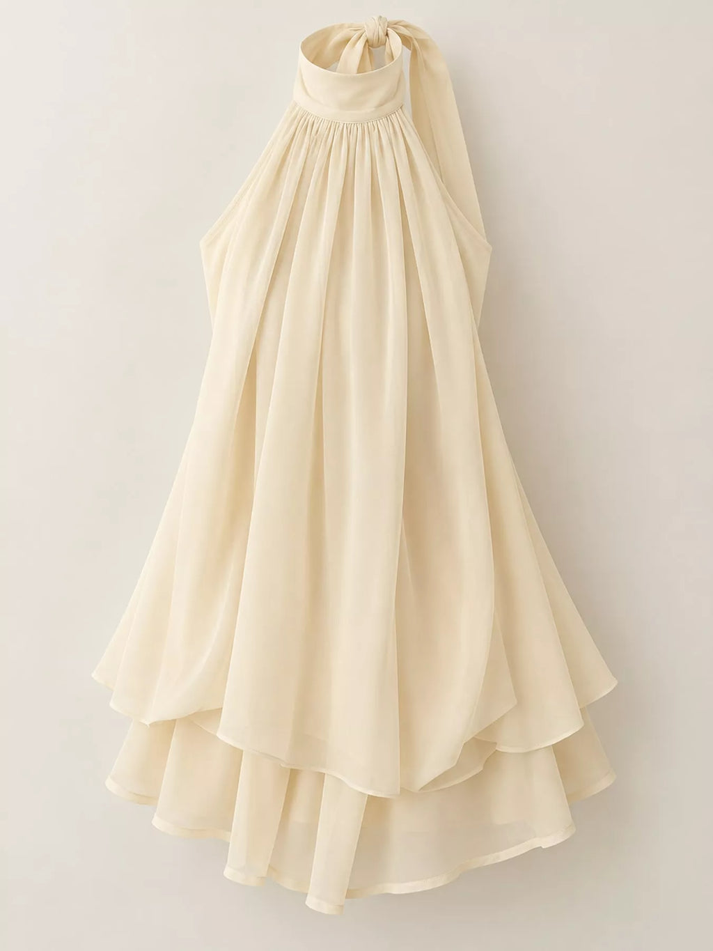 Halter Neck Ruched Mini Dress