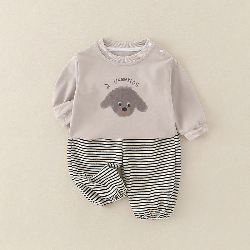 Pure Cotton Romper Set For Boys Cute Childrens Clothing Baby Boy Outfits