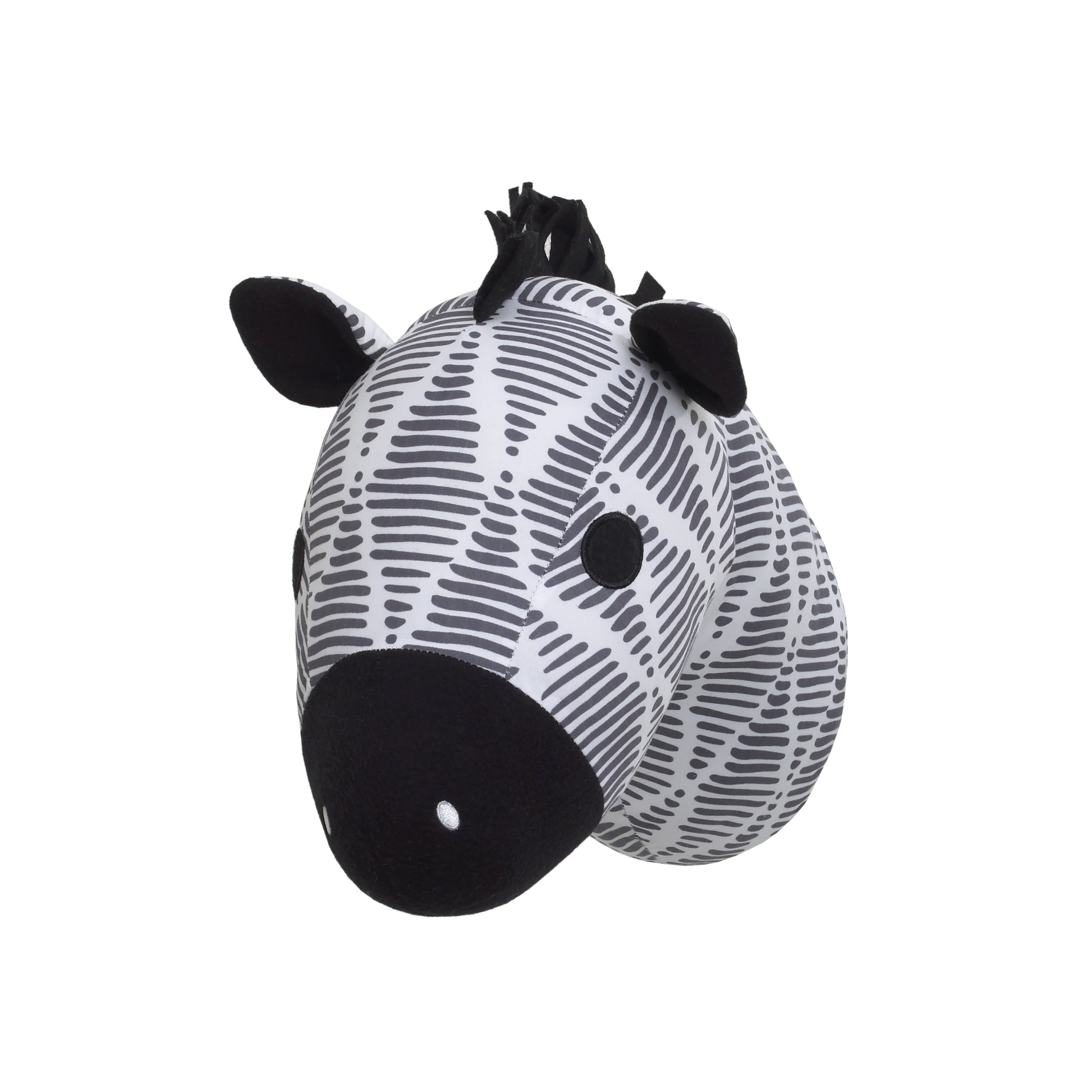 NoJo Zebra Head Printed Wall Decor  - Black/White/Grey