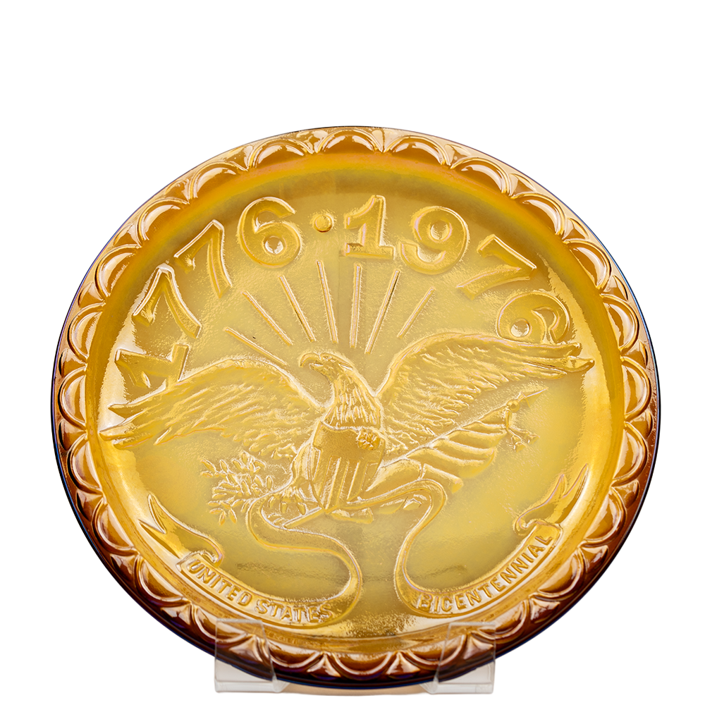 Indiana Glass Marigold Bicentennial Plate – Eagle & Shield Design