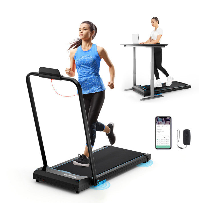 Fitness Room Bundle: Punching Boxing Set + 3 in 1 Folding Treadmill + 3 Pieces Kettlebell Weight Set + 4-Panel Folding Gymnastics Mat + Accent Chair