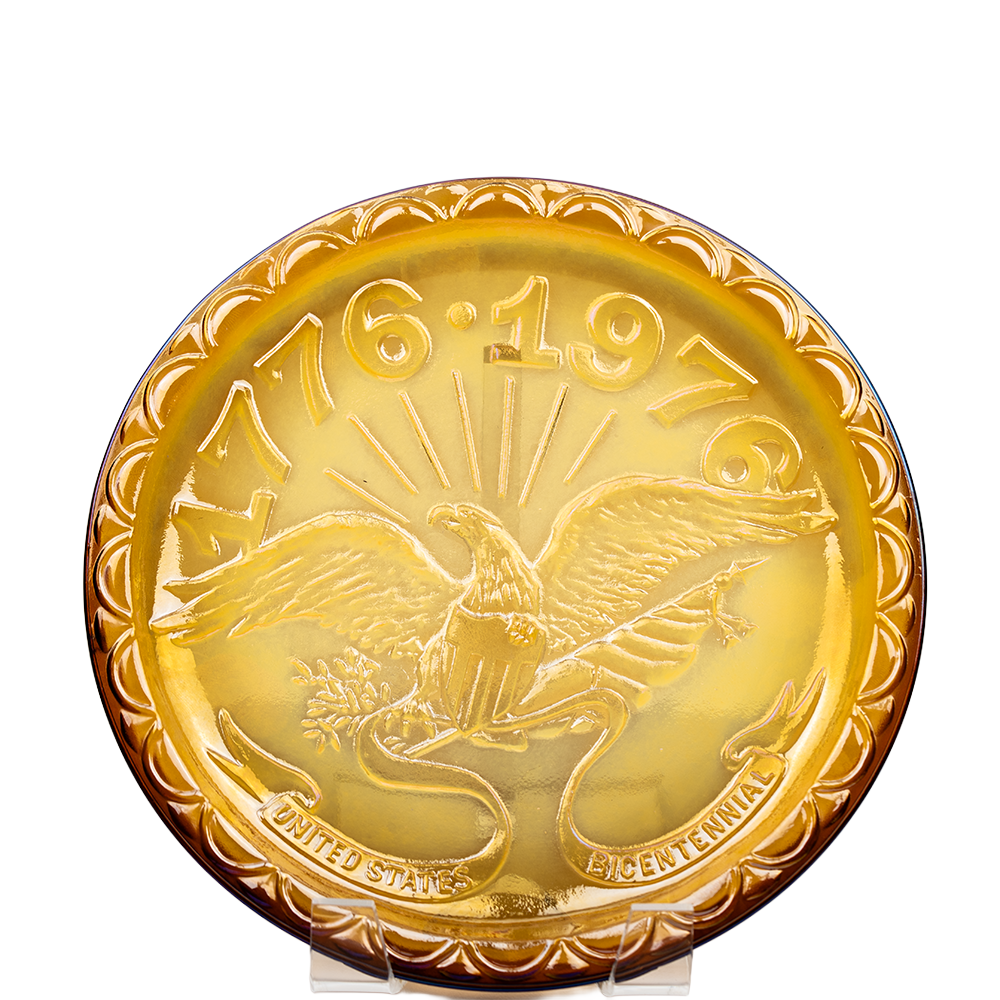 Indiana Glass Marigold Bicentennial Plate – Eagle & Shield Design