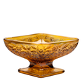Indiana Glass Amber Carnival Glass Pedestal Candy Dish – Diamond Form