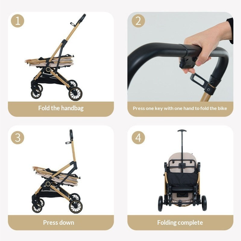 One-touch Folding Detachable Pet Stroller