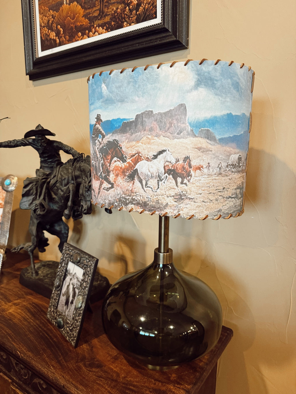 The Mustang Chase Lampshade