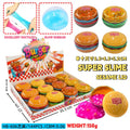 Simulation Burger Shaped Slime Toy With Colorful Foam Beads, Kids DIY Sensory Stress Relief Fidget Toy