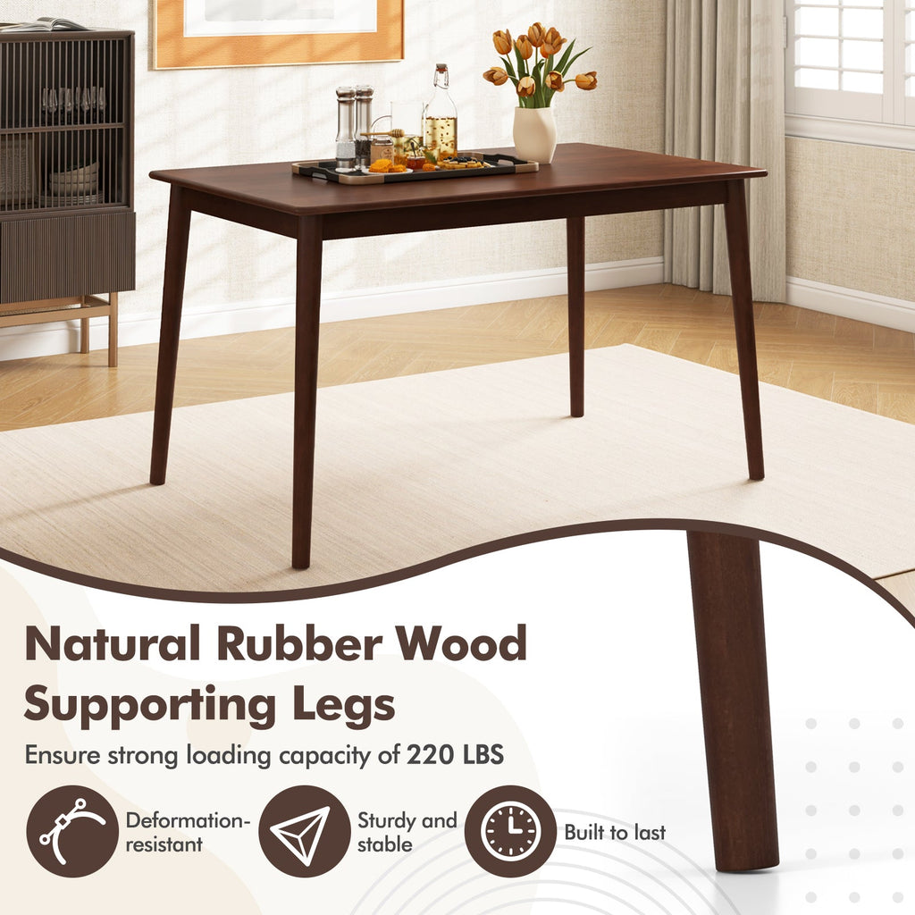 48 Inches Wooden Dining Table for 4 People