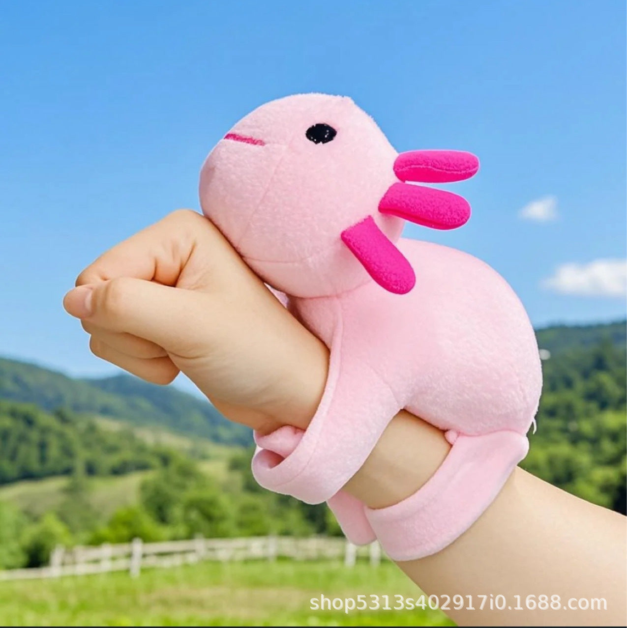 Colorful Salamander Snap-ring Bracelet Plush Toy