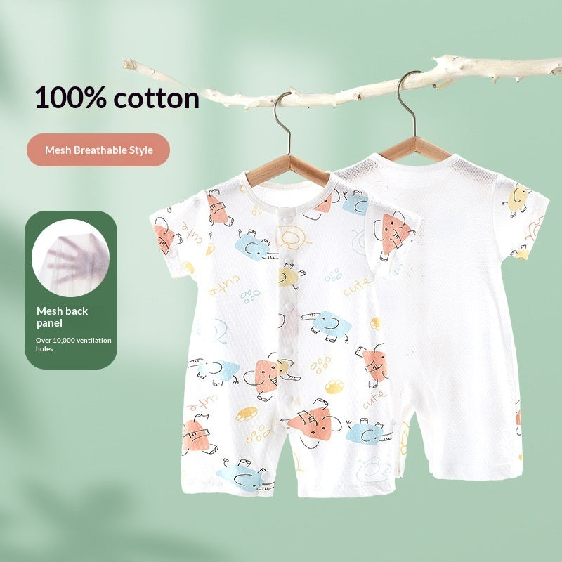 Baby Summer Thin Short-sleeved Jumpsuit