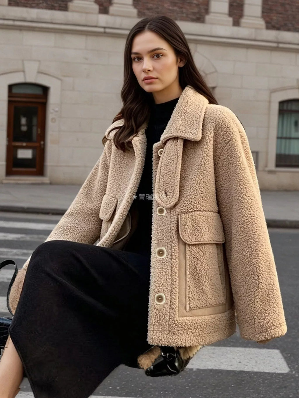 Sherpa Button-Up Outerwear