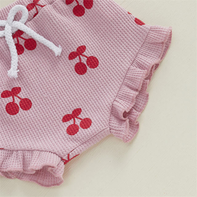 Sweet Daisy Mesh Camisole And Shorts Kids Outfit Set
