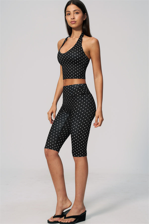 The Frame Halter Tank Top Capri Leggings 2-Piece Set