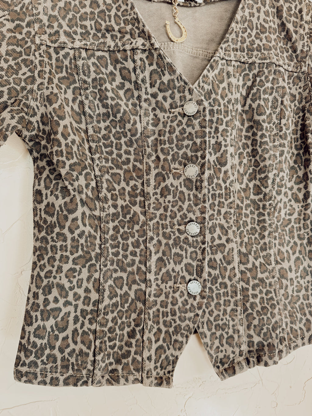 The Logan Leopard Denim Top