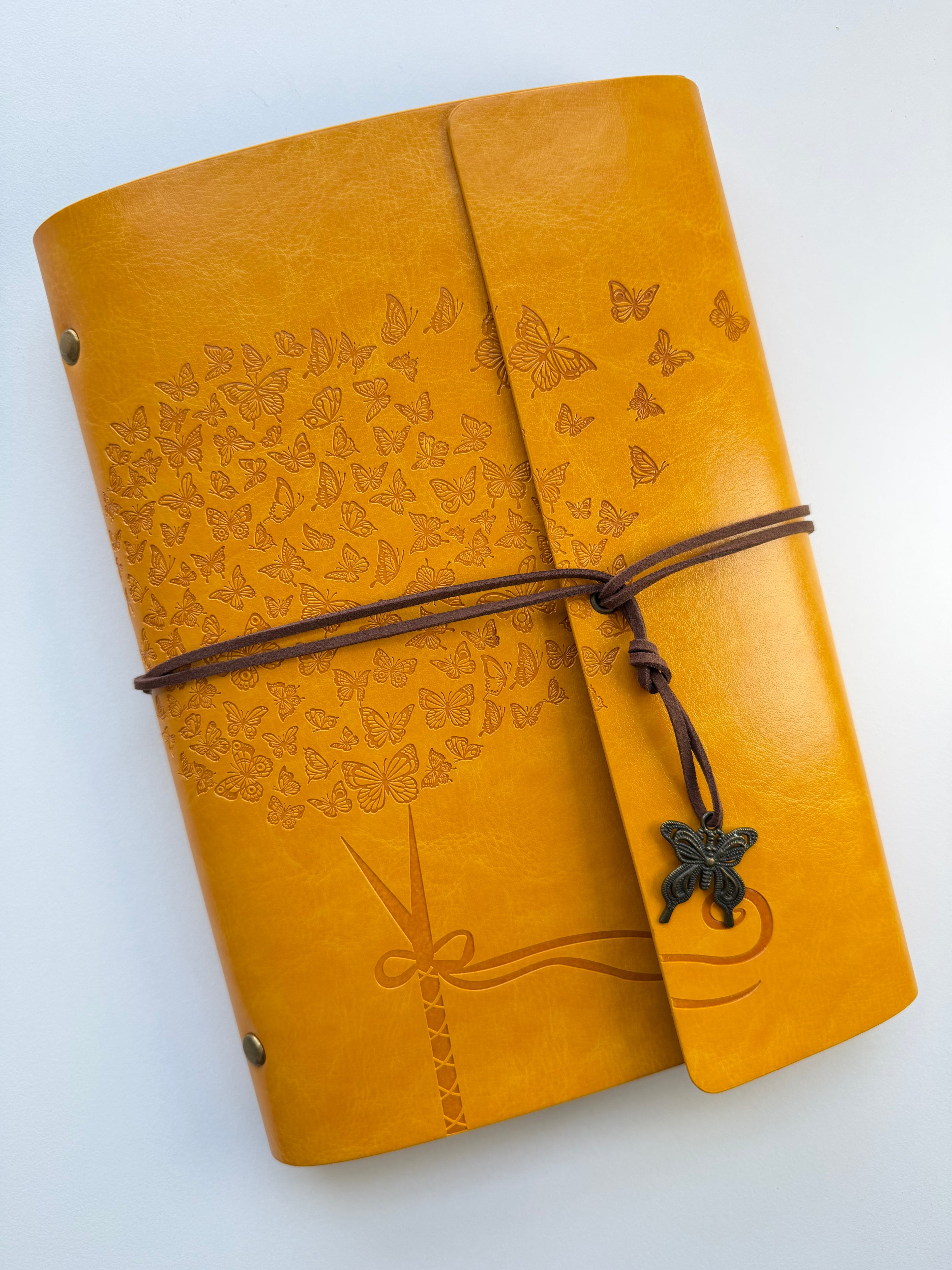 Brown A5 Vintage Faux Leather Binder Notebook