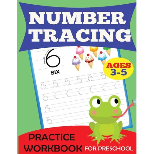 Number Tracing Practice Workbook - Paperback