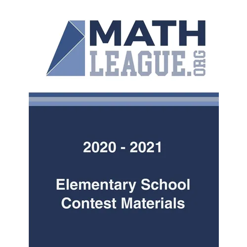 2020-2021 Elementary School Contest Materials - Paperback