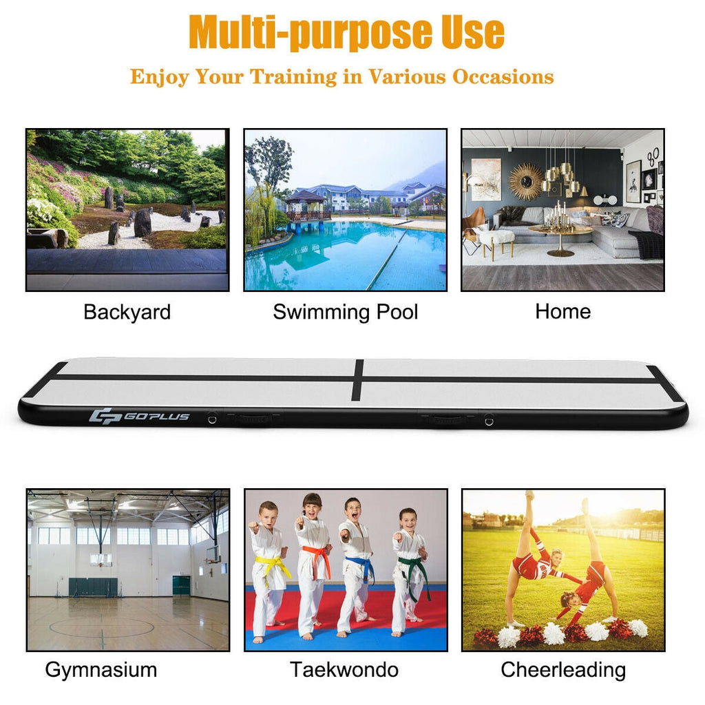 10 Feet Inflatable Gymnastics Tumbling Mat with Pump