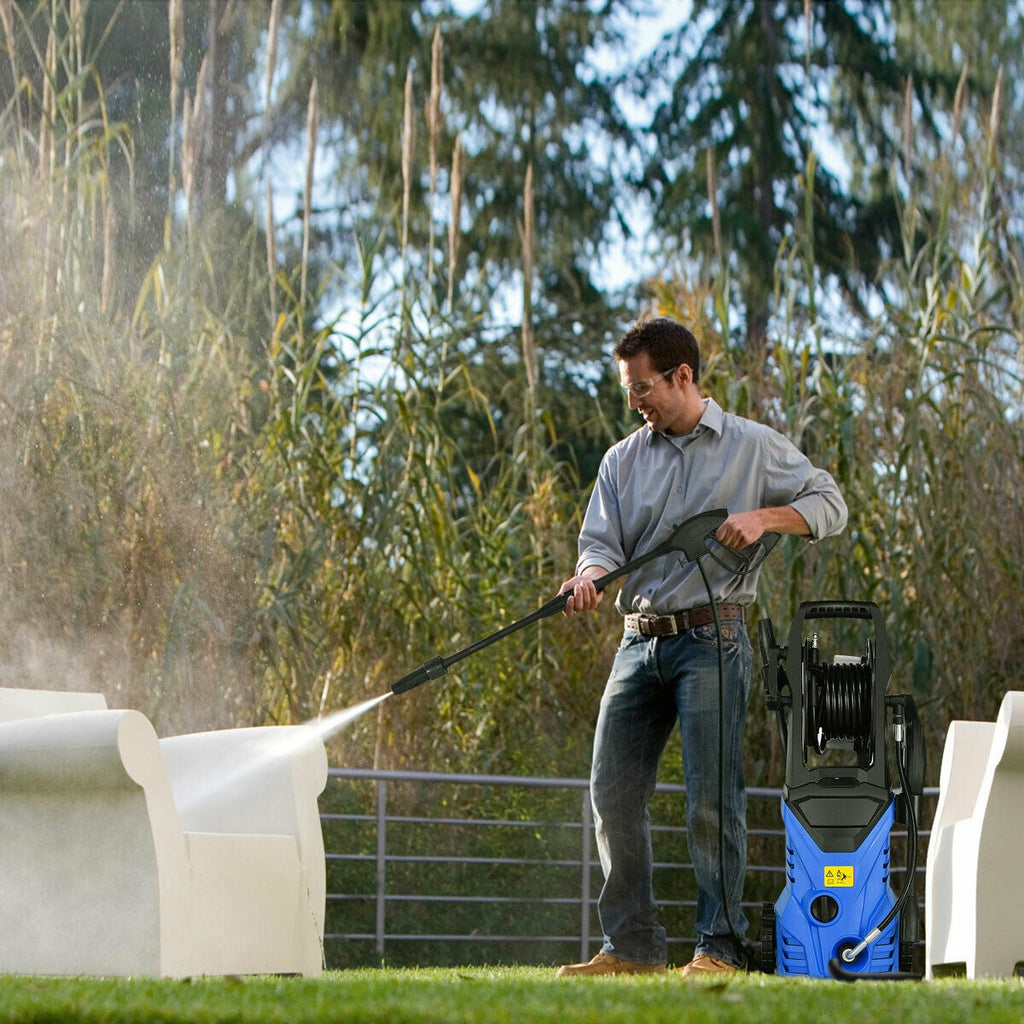 1800W 2030PSI Electric Pressure Washer Cleaner with Hose Reel
