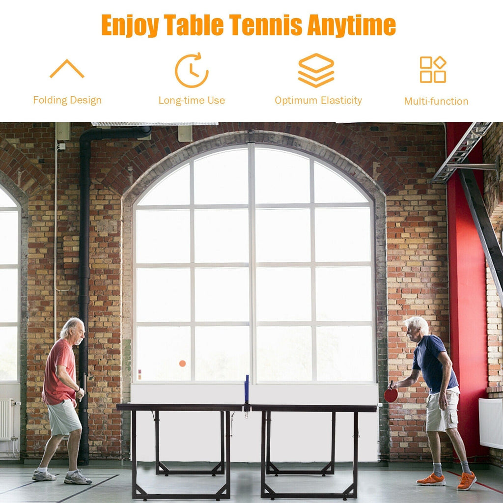 Multi-Use Foldable Midsize Removable Compact Ping-pong Table