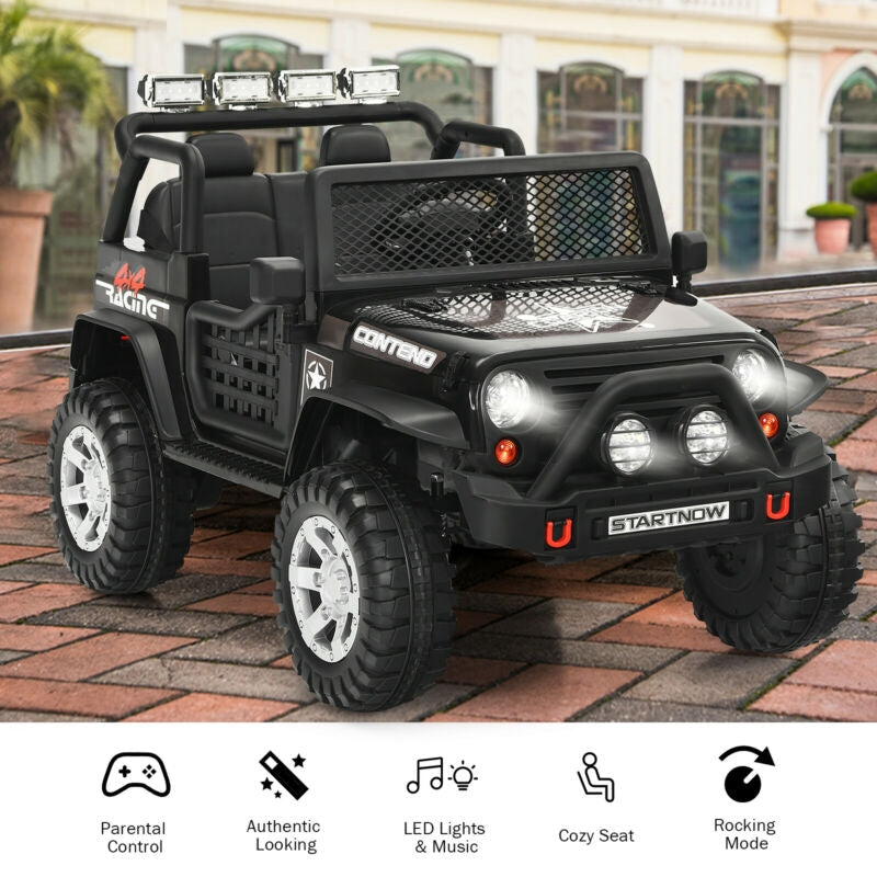 12V Kids Electric Ride On Truck with Remote Control and Operation Lever