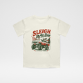 SLEIGH ALL DAY TODDLER CHRISTMAS MONSTER TRUCK TEE - BEIGE