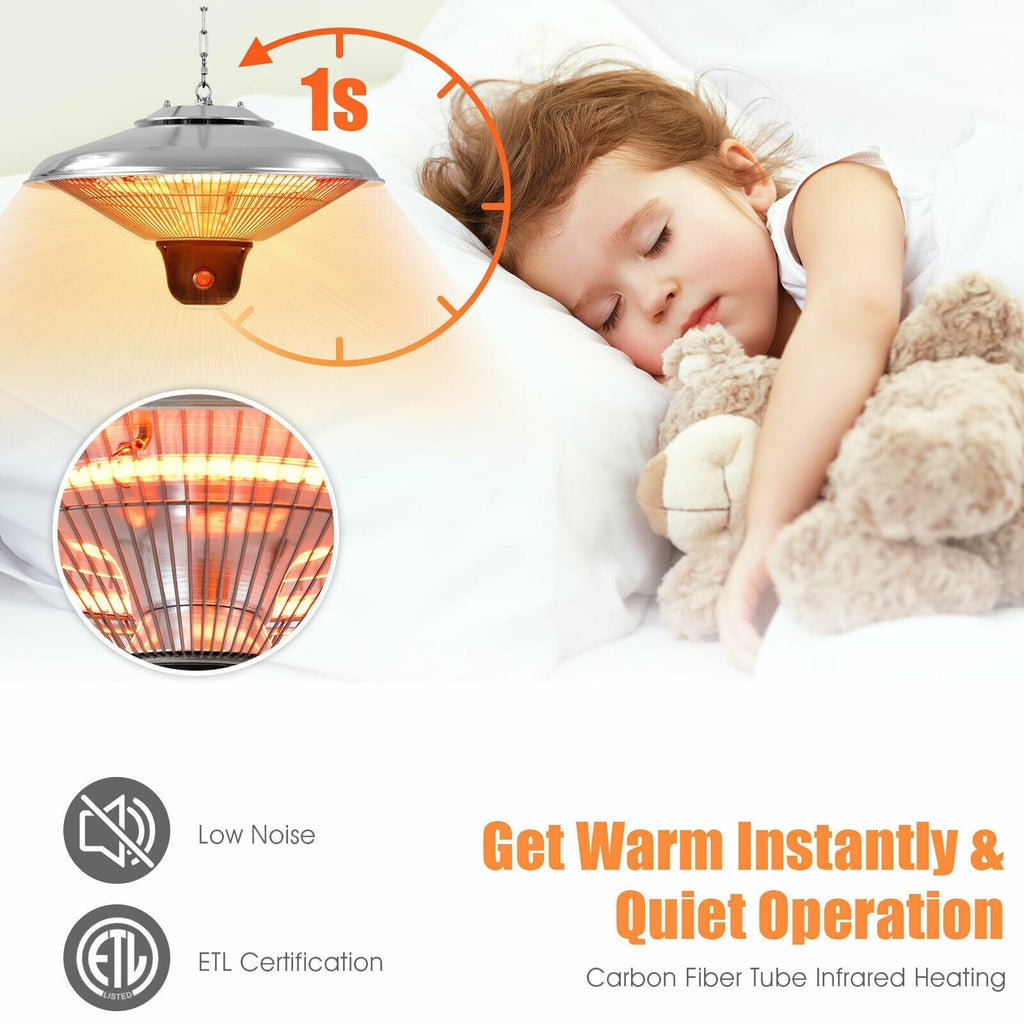 1500W Electric Hanging Ceiling Mounted Infrared Heater with Remote Control