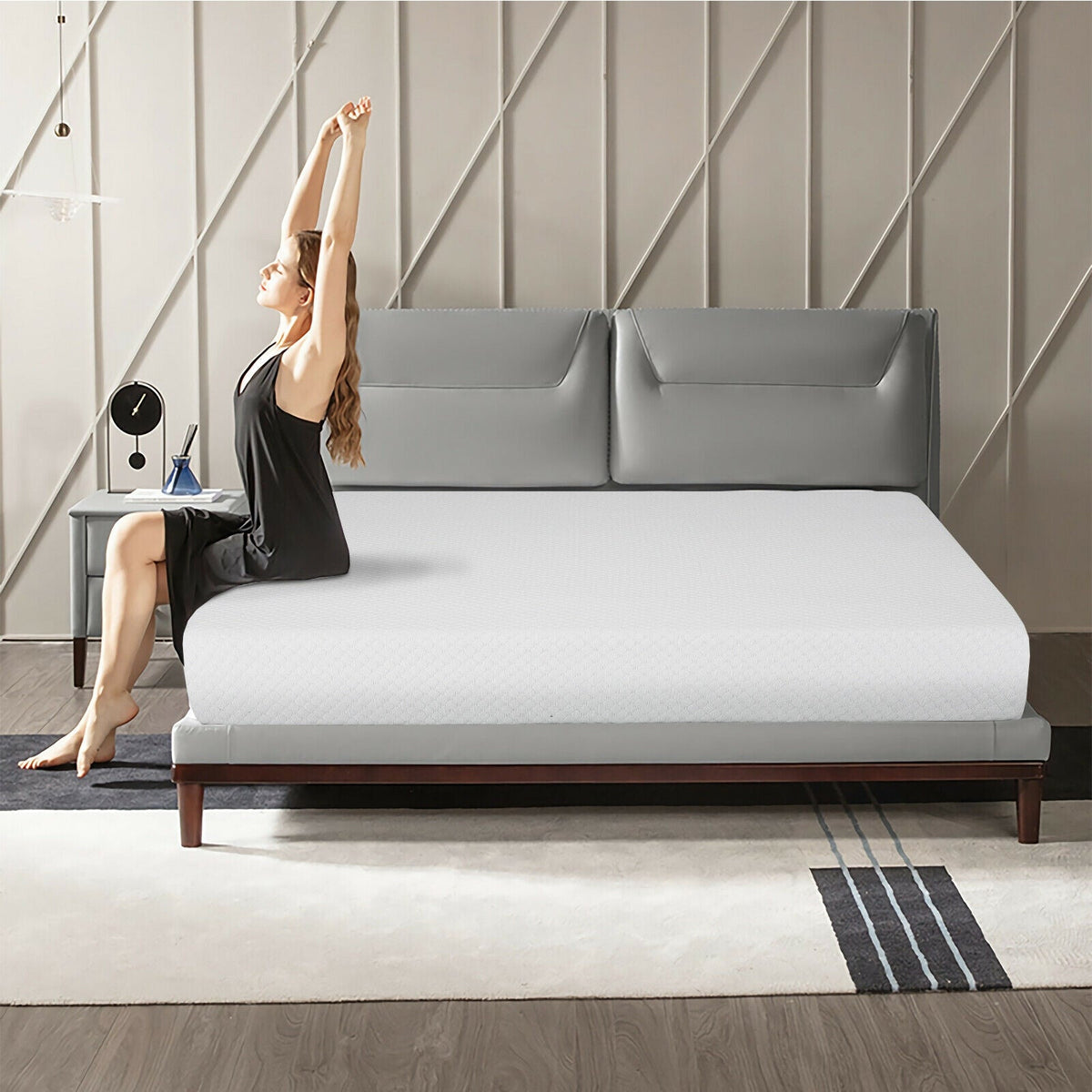8 Inch Foam Medium Firm Mattress with Jacquard Cover