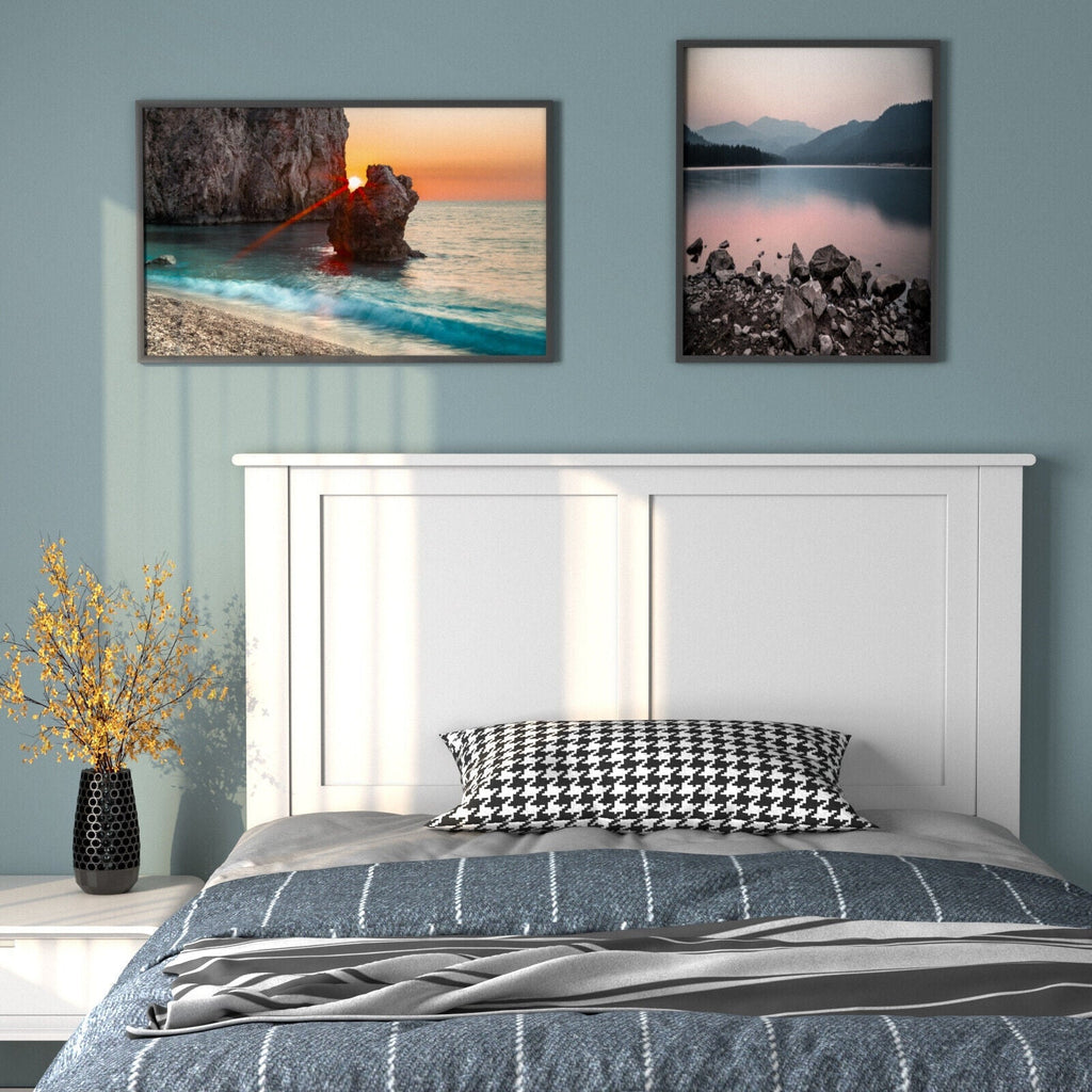 Solid Wood Flat Panel Headboard for Twin-size Bed