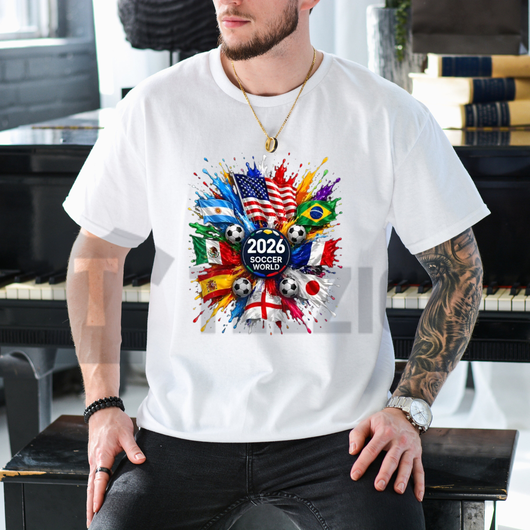 2026 Soccer Graphic T-Shirt – Modern Football Minimalist Athletic Training Tee