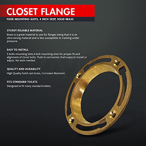 4" Brass Deep Flange