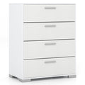 4 Drawer Storage Cabinet with Metal Legs Handles with Anti-Toppling Devices
