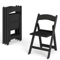 4 Pack Resin Folding Chairs with Padded Seat