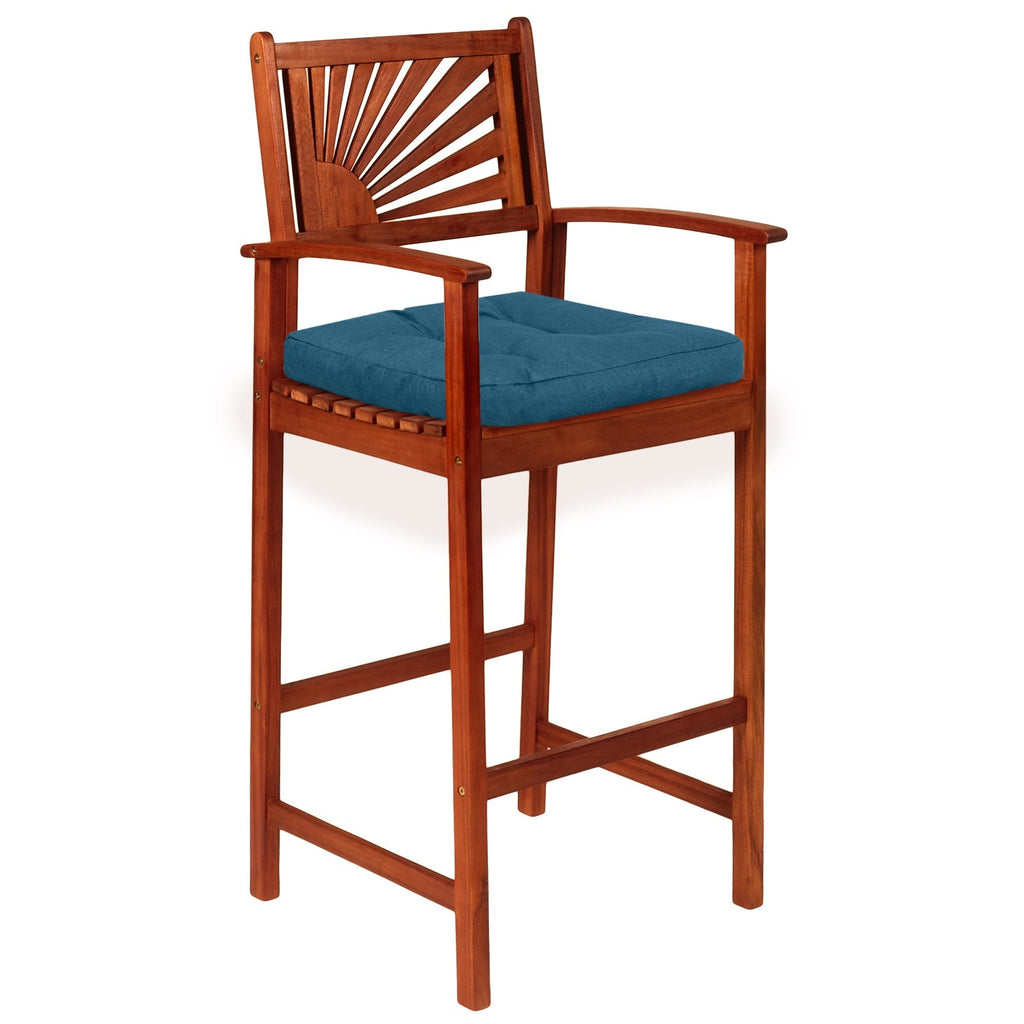4 Pack 17.5 x 17 Inch U-Shaped Chair Pads with Polyester Cover