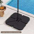 4-Piece Cantilever Offset Base 164 LBS Heavy-Duty Square with U-Locking Pins-Black