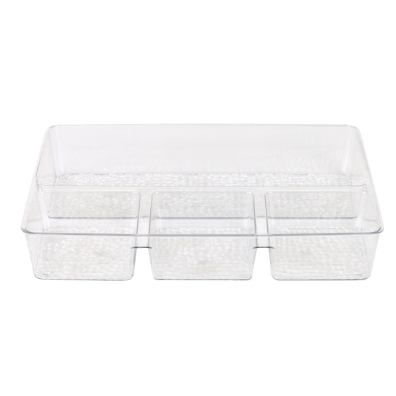 4 Section Storage Organizer Clear Small 12'' X 8'' X 2''