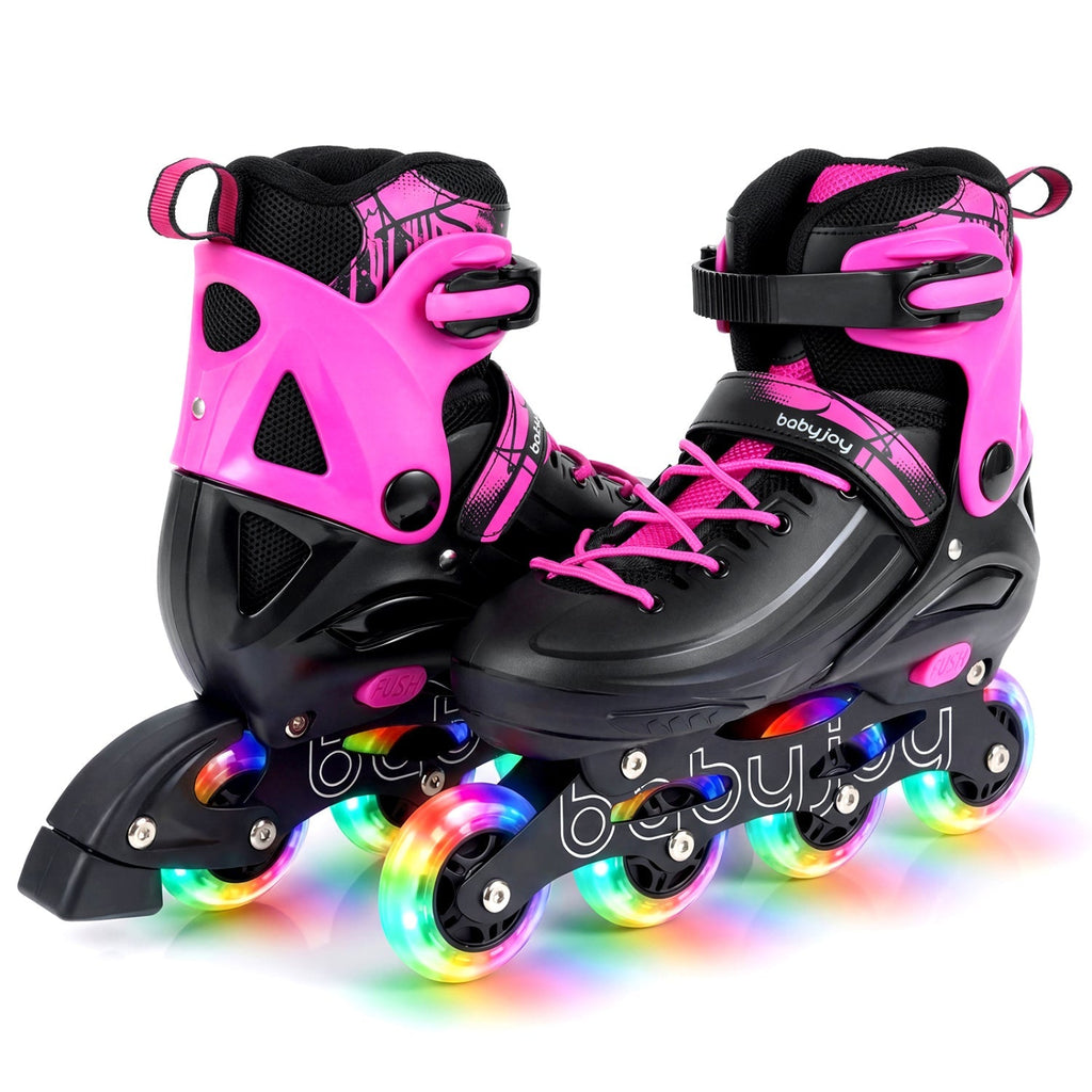 Adjustable Light-Up Kids Inline Skates Ages 9-14