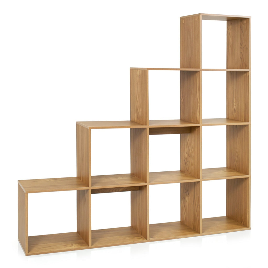 4-Tier Bookshelf with 10 Cube Storage and Anti-Tip Kit