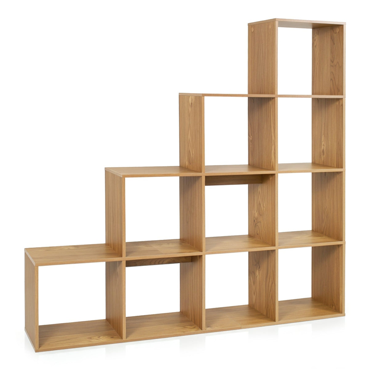 4-Tier Bookshelf with 10 Cube Storage and Anti-Tip Kit