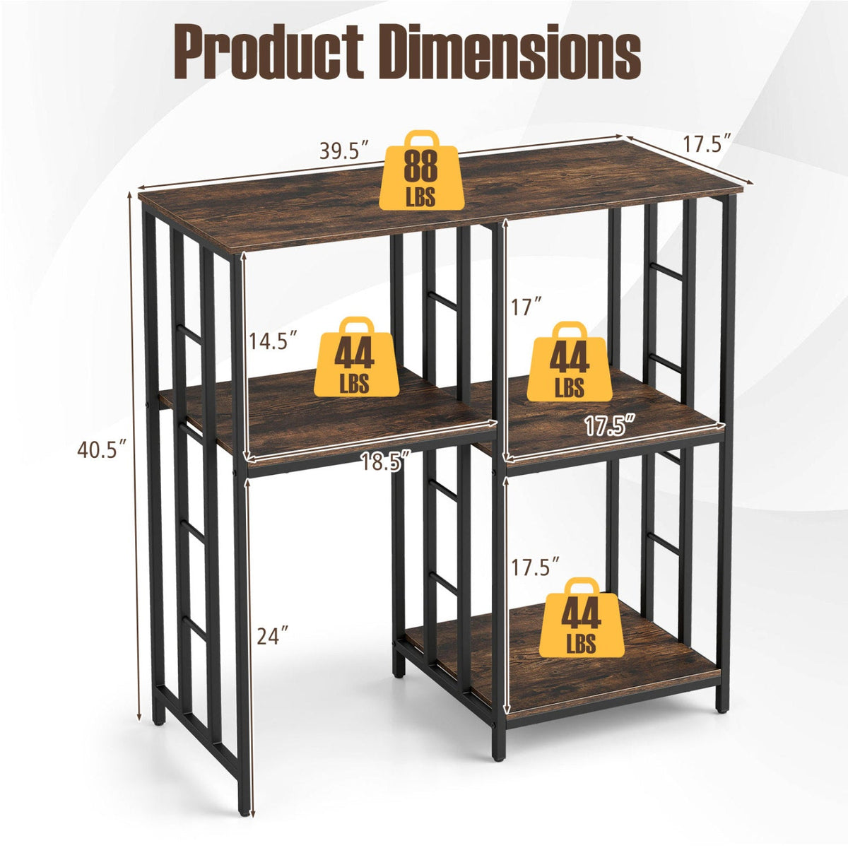 4-Tier Baker's Rack with Heavy-Duty Metal Frame