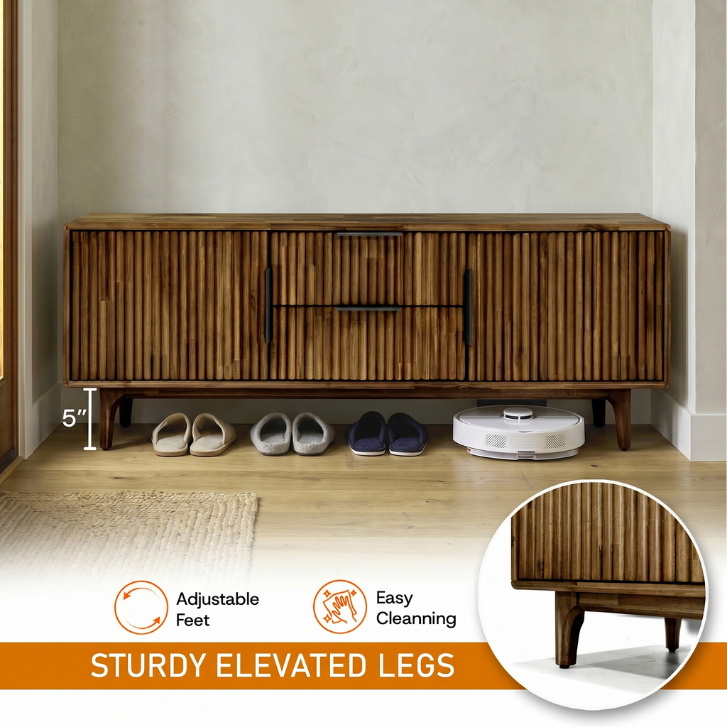 Bosk Solid Wood Storage Bench