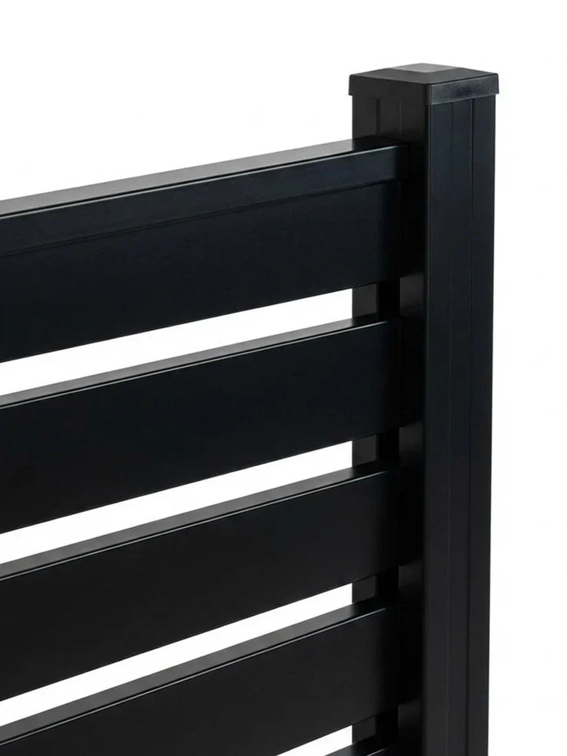 Black Aluminum Semi Privacy Fence - 6ft x 6ft